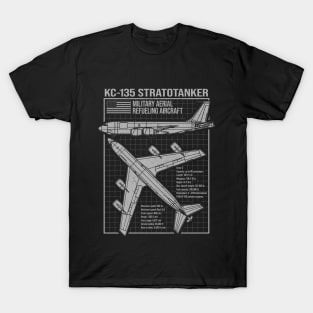 KC-135 Stratotanker Blueprint T-Shirt